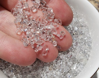 Herkimer Diamonds: A/B+ Grade 2-5 Mm Quartz Crystals Fine Pave