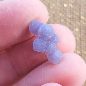 Grape Agate Specimen: Small 1.3 Gram Purple Lanvender Druzy Chalcedony Nodule Cluster Extra Petit Jewelry Sized Clusters from Indonesia 11
