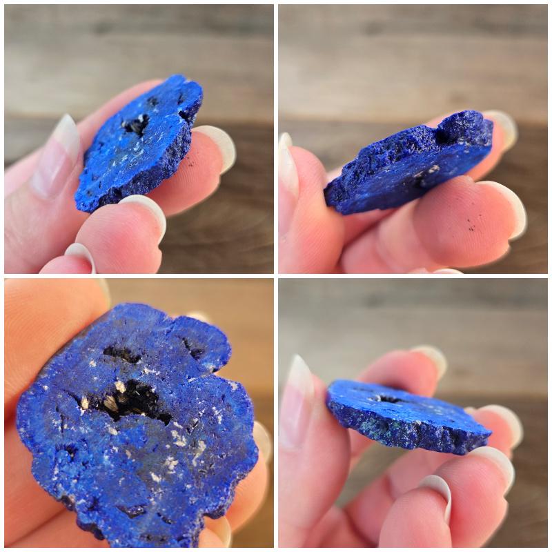 Azurite Blueberry Slice: 12 Gram Large Dark Royal Blue Druzy Azurite Blueberry Slice: 12 Gram Large Dark Royal Blue Druzy