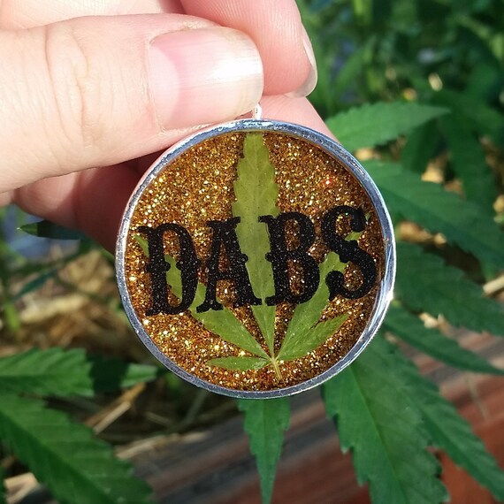 Dab Pendant Cannabis Leaf Resin DABS 710 Necklace Black Etsy
