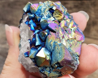 アナンダライト 天然 レインボークォーツ 水晶 クラスター