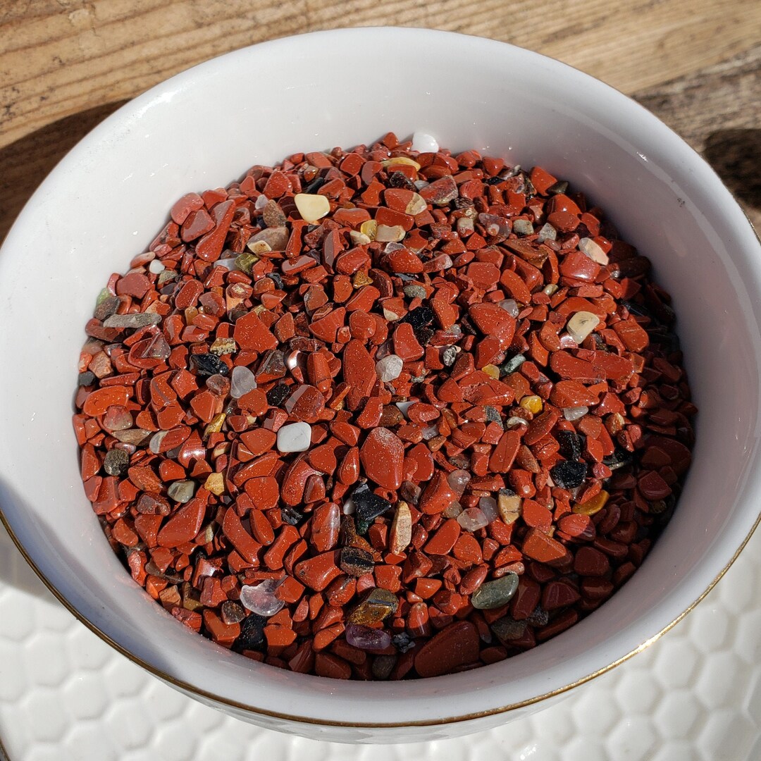 Red Jasper Tumbled Chips: Grade AA Undrilled Blood Red Jasper Natural ...