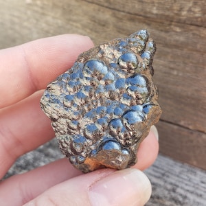 Hematite: 69 Gram Raw Botryiodal Bubble Shaped Hematite Specimen Mineral Dark Grey Metallic Stone Rock Collection Shiny Metal Stones 9