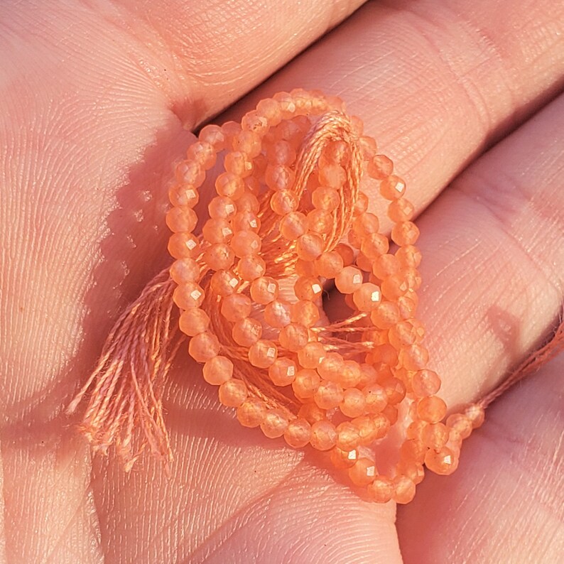 Nose Piercing Chain: Peach Quartz Bright Peach Pink Quartz Over the Nose Bridge Piercing Hand-Built Wire Faceted Gemstone Silver 14k Gold image 9