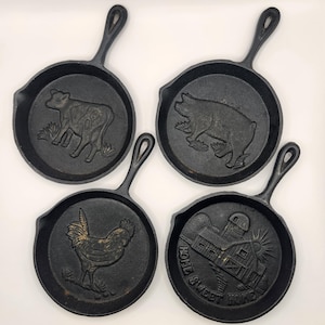 Cast Iron Mini Skillets - Set of 4