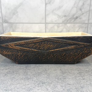 McCoy USA Faux Bois Planter 10.75"