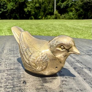 Solid Brass Bird Figurine