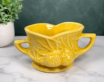 McCoy Yellow Pine Cone Sugar Bowl