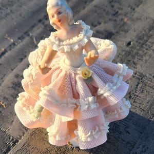 Dresden Lace Porcelain Ballerina Figurine