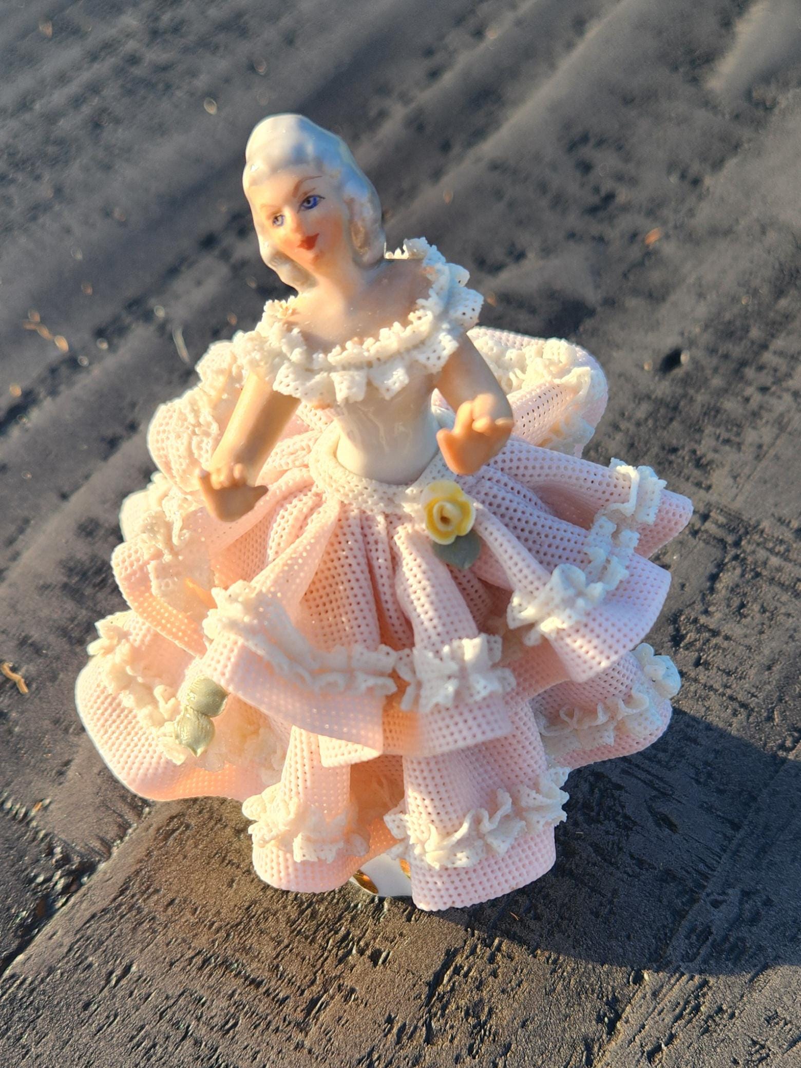 Dresden Lace Porcelain Ballerina Figurine
