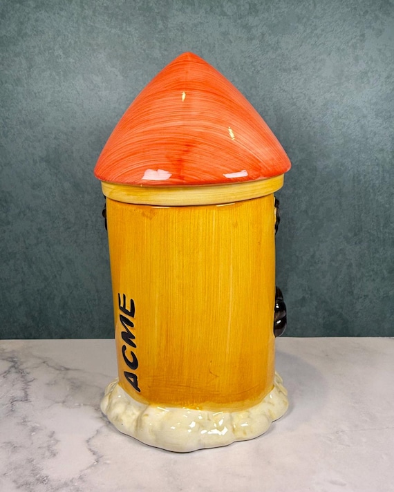 Vintage 1993 Warner Bros Wile E. Coyote ACME Rocket Cookie Jar - Etsy