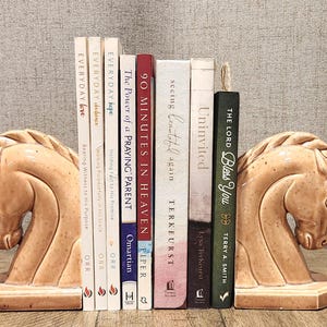 Vintage Ceramic Horse Head Bookends