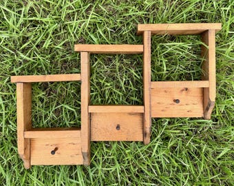 Estante de pared colgante de madera rústica