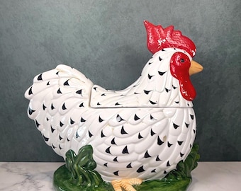 Vintage Large Ceramic Rooster Cookie Jar