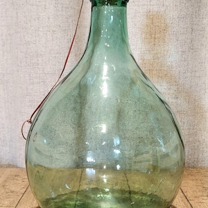 Large Green Glass Decanter