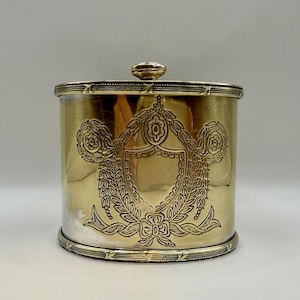 Barker Ellis Silver Plate Tea Caddy