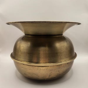 Vintage Brass Cowboy Spittoon