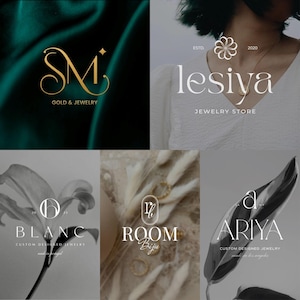 May include: A collage of five jewellery brand logos featuring SM Gold & Jewellery, lesiya Jewellery Store, BLANC Custom Designed Jewellery, ROOM Biju, and ARIYA Custom Designed Jewellery, displayed against various backgrounds including silk, floral, and leaf imagery.