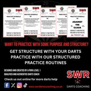 Darts Practice Routines and Schedules from SWR Darts Coaching