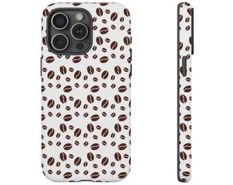 Coffee Beans Phone Case, Gift for Coffee Lovers for iPhone 17, 16, 15, 14, 13, 12, 11, XS, XR, Samsung S25, S24, S23 Tough Phone Case