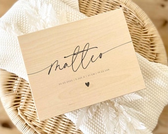 Schlichte Erinnerungskiste, Erinnerungskiste Baby, Geschenk Geburt, Erinnerungsbox Baby, Einschulung, Personalisiertes Geschenk Geschenkbox