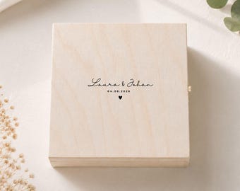 personalisierte Erinnerungskiste Hochzeit, Verlobung, Geldgeschenk Erinnerungsbox Holzkiste, Geschenk  Hochzeitsbox Namen