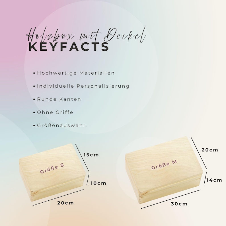 Erinnerungskiste Hochzeit, Hochzeitsgeschenk, Erinnerungsbox Hochzeit Holzkiste, personalisiertes Geschenk Hochzeit Hochzeitsbox Namen image 2