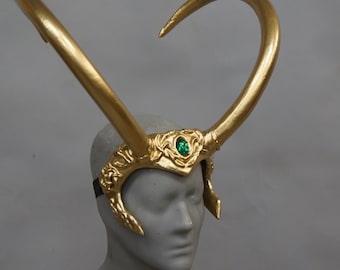 Large Loki horns helmet crown unisex, various style, made to order