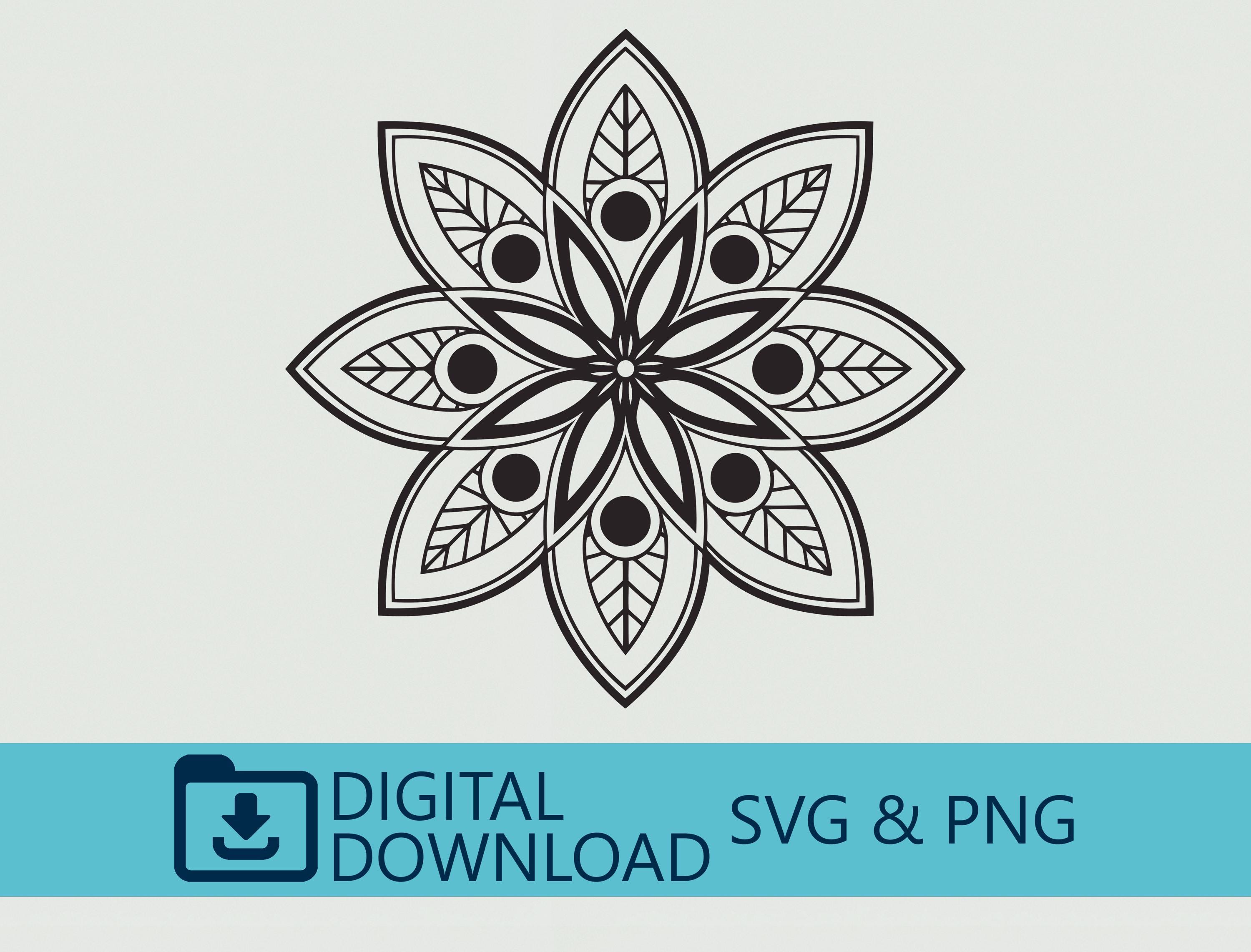 Mandala SVG Floral Lotus Flower Cut File Mandala Svg for Cricut ...