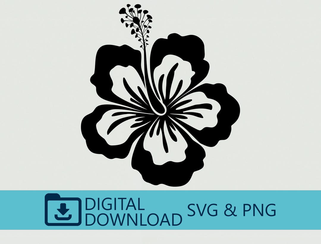 Hibiscus SVG Tropical Flower Cut File Summer Floral Svg for Cricut ...
