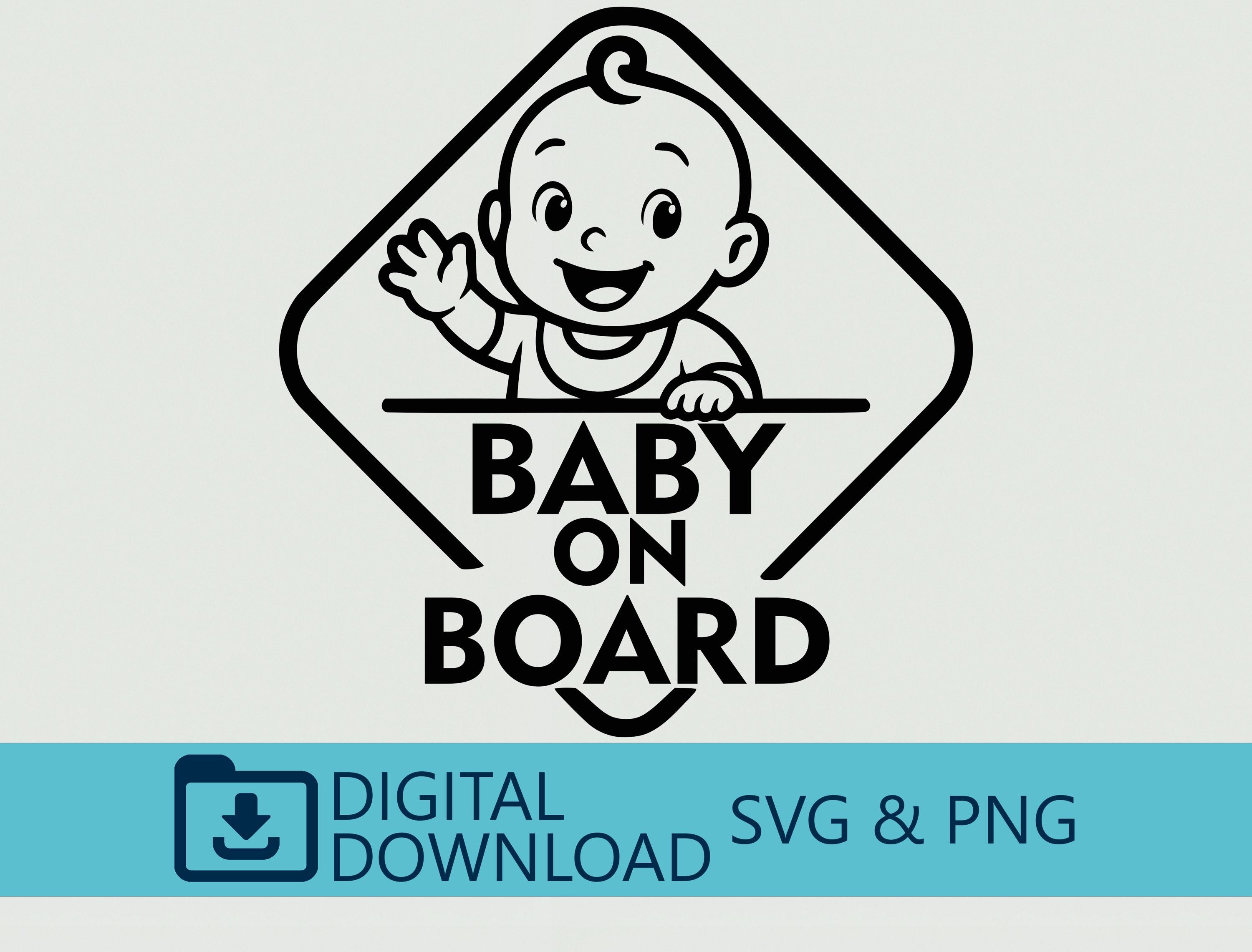 Bébé à bord svg - Etsy México, image size:3000x2282
