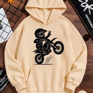Motocross Kid SVG PNG Digital Download - Dirt Bike Clipart, Cricut Cut File, Vinyl Decal, T-Shirt Design, DIY Craft, Wheelie Art, Printable image 6