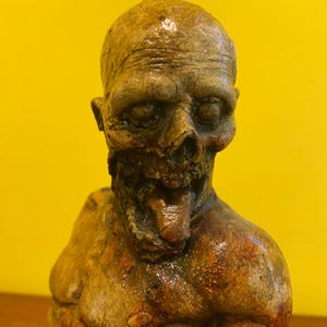 Handmade The Walking Dead ZOMBIE BUST SCULPTURE Statue Figure Twd tv series