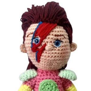 Amigurumi DAVID BOWIE 12&quot; Handmade Stuffed Crochet Doll Toy Figure
