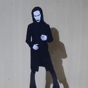 Figura de pie de MARILYN MANSON de 8" con recorte, estatua, decoración de pie