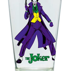 Il JOKER BICCHIERE 14 oz -- Supercriminale Fumetto Supereroe Arte Animata Cartone Animato Americano dc