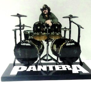 VINNIE PAUL 8&quot; DISPLAY Standee Figure Cutout Pantera Statue Standup Decor groove metal