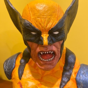 Handmade WOLVERINE BUST X-Men Sculpture Statue Figure movie film comic