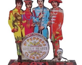 The BEATLES Sgt. Pepper&#39;s 8&quot; DISPLAY STANDEE Figure Cutout Statue Standup Decor