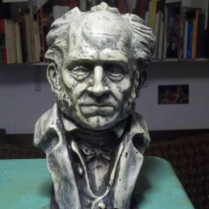 BUSTO DI ARTHUR SCHOPENHAUER - Statua Figura Scultura Filosofo Tedesco Filosofia