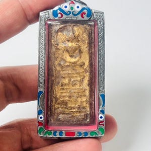 Long Phra Somdej Pai tong Kru Wat Rakhang Phim Yai lp Toh thai amulet somdet pendant Sacredly Blessed charm