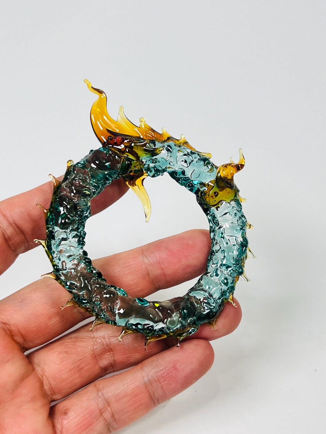 Rainbow Glass Leklai Naga Amulet – Thai Serpent Talisman for Protection ...