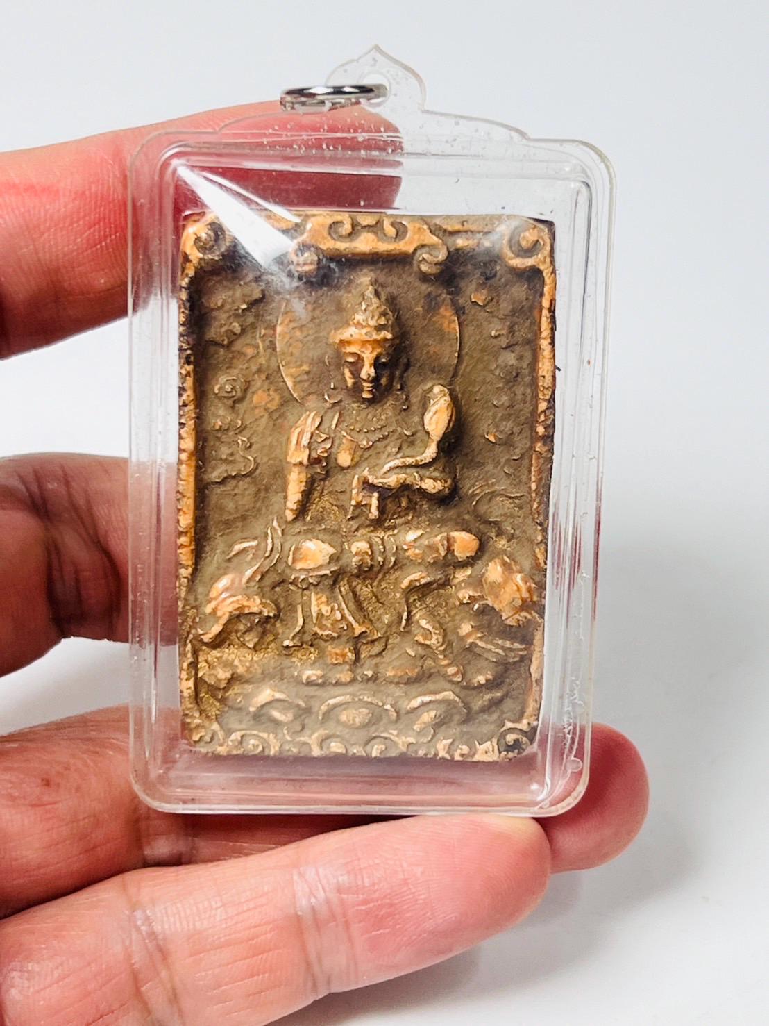 Antique Guanyin Amulet: Thai-chinese Lotus Talisman, Mahayana