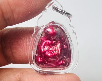 プラ・ソムデット・レクライ石ペンダント：タイの仏陀のお守り、お守り