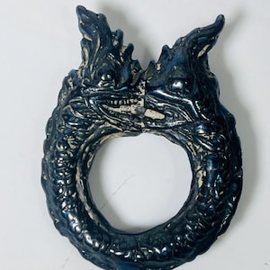 Naga Loop Amulet Ring – Blue Leklai Mekapat Iron Serpent Trap Powerful Thai Protection Talisman