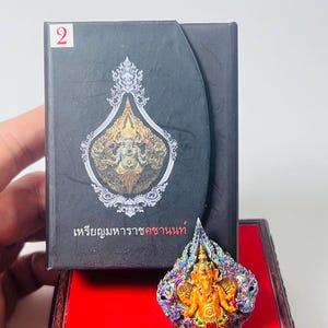 3D rainbow Leklai GANESHA statue Buddhist art Amulet 100% Genuine wish fulfilled wealth ganesh figure success talisman,divine deity gift