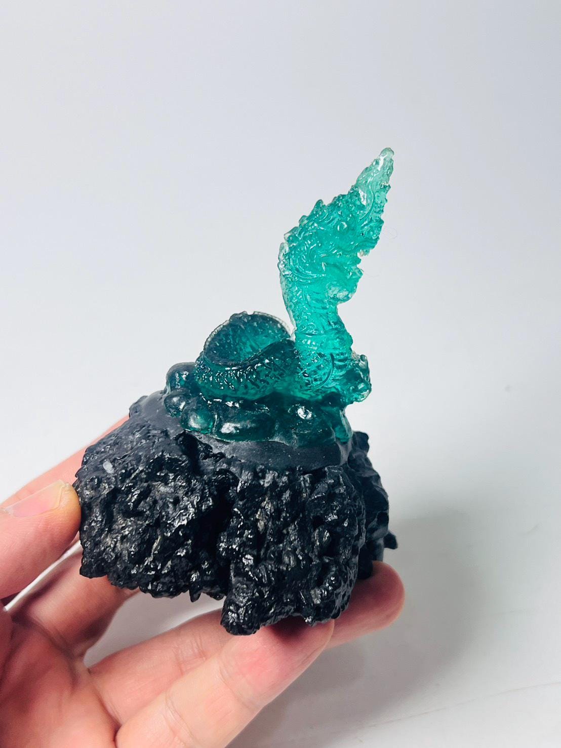 Green Naga Dragon Amulet – Sacred Thai Leklai Serpent Statue - Etsy