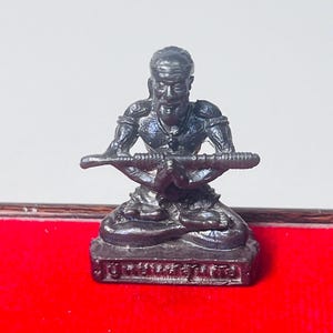 Grandfather Hoon Payon Statue Thai Voodoo Amulet Sword Protector Anti Black Magic Talisman Rare Blessed Wat Kao Aor