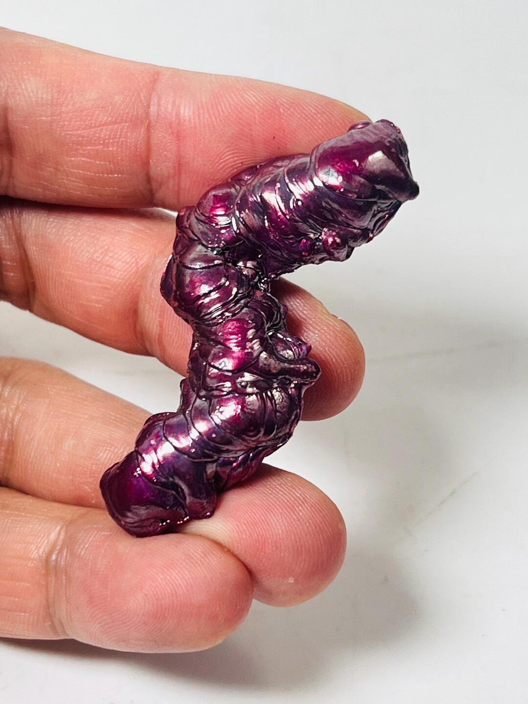 Red Suriyan Chantra Leklai Naga Infinity Spiral Thai Blessed Sacred Ore ...