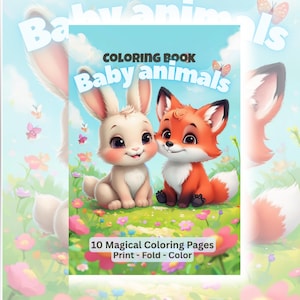 Baby Animals Pocket Coloring Book: 10 Printable Pages (PDF Download)
